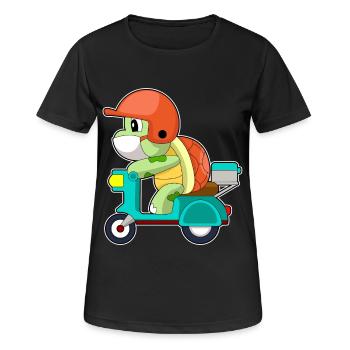 Scooter tortue - T-shirt respirant Femme - noir - Devant - AI Model Female 172 light (172cm)