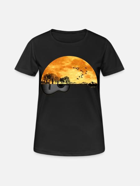 Nature guitar - Women's Breathable T-Shirt - black
