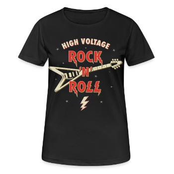 High Voltage Rock'N'Roll - Women's Breathable T-Shirt - black - Front - AI Model Female 172 light (172cm)