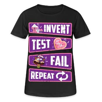 Invent, test, fail, repeat - Women's Breathable T-Shirt - black - Front - AI Model Female 172 light (172cm)