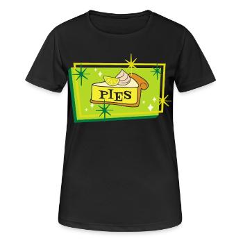 Käsekuchen Liebhaber - Frauen T-Shirt atmungsaktiv - Schwarz - Vorne - AI Model Female 172 light (172cm)
