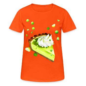 Gâteau au citron vert citron vert - T-shirt respirant Femme - orange néon - Devant - AI Model Female 172 dark (172cm)