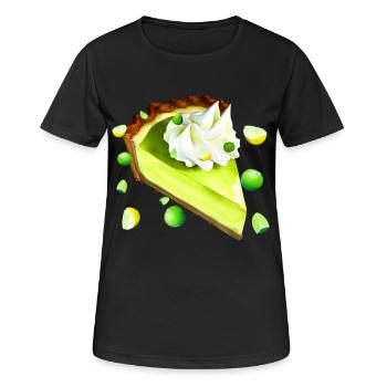 Gâteau au citron vert Key Tarte au citron vert - T-shirt respirant Femme - noir - Devant - AI Model Female 172 light (172cm)