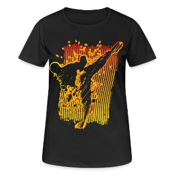 Arts Martiaux Rétro - Autodéfense - Karaté MMA - T-shirt respirant Femme - noir - Devant - AI Model Female 172 light (172cm)