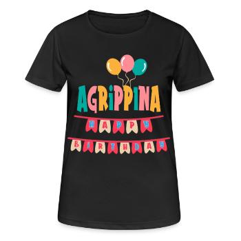 Agrippina t-shirt joyeux anniversaire joyeux anniversaire - T-shirt respirant Femme - noir - Devant - AI Model Female 172 light (172cm)