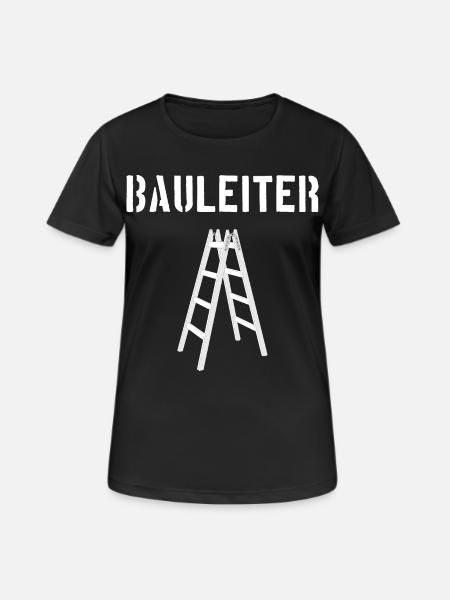 Bauleiter / Bau-Leiter - Frauen T-Shirt atmungsaktiv - Schwarz