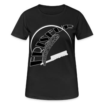 Hairdresser Razor Salon - Women's Breathable T-Shirt - black - Front - AI Model Female 172 light (172cm)