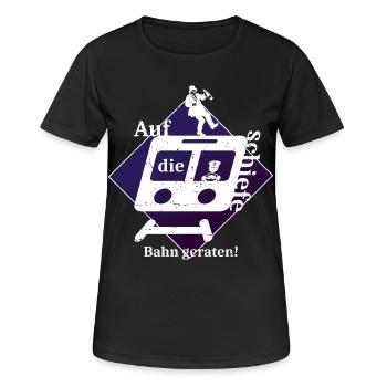 Schiefe Bahn - Frauen T-Shirt atmungsaktiv - Schwarz - Vorne - AI Model Female 172 light (172cm)