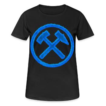 Extraction de marteaux et de maillets Cadeau de charbon Schalke - T-shirt respirant Femme - noir - Devant - AI Model Female 172 light (172cm)