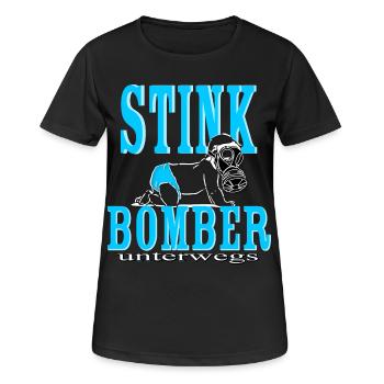 Stink Bomber On The Road Bébé Garçon Garçon Couche Bleu - T-shirt respirant Femme - noir - Devant - AI Model Female 172 light (172cm)