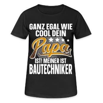 Bautechniker Papa Vater Vatertag Cooler Papa - Frauen T-Shirt atmungsaktiv - Schwarz - Vorne - AI Model Female 172 light (172cm)