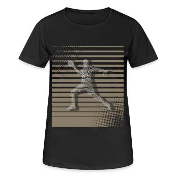 Handball Handballer - Frauen T-Shirt atmungsaktiv - Schwarz - Vorne - AI Model Female 172 light (172cm)