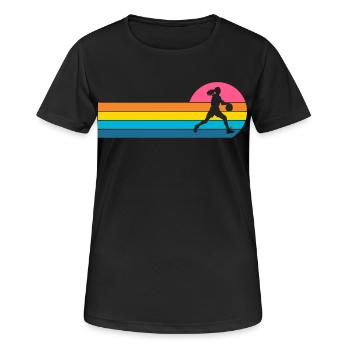 Basketball féminin Basketball féminin - T-shirt respirant Femme - noir - Devant - AI Model Female 172 light (172cm)