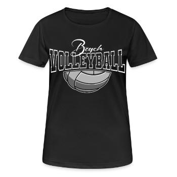 Beach-volley - T-shirt respirant Femme - noir - Devant - AI Model Female 172 light (172cm)