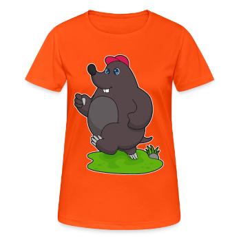 Jogging Taupe Sports de jogging - T-shirt respirant Femme - orange néon - Devant - AI Model Female 172 dark (172cm)