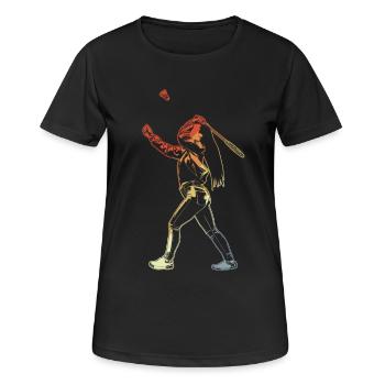 Joueur de badminton - T-shirt respirant Femme - noir - Devant - AI Model Female 172 light (172cm)