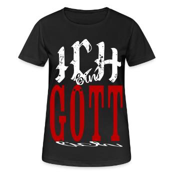 ICH bin göttlich - Gott Gottheit Männer Man - Frauen T-Shirt atmungsaktiv - Schwarz - Vorne - AI Model Female 172 light (172cm)