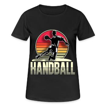 Handball Handballer - Frauen T-Shirt atmungsaktiv - Schwarz - Vorne - AI Model Female 172 light (172cm)