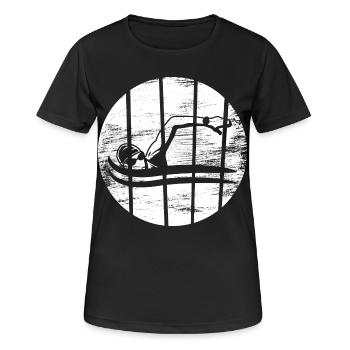 Float Drawing - Women's Breathable T-Shirt - black - Front - AI Model Female 172 light (172cm)