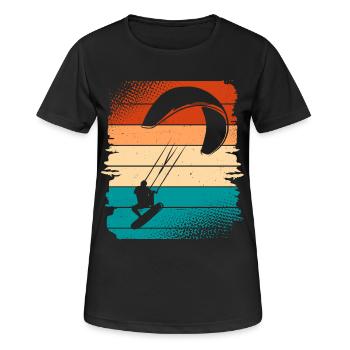 Kitesurfer Kitesurf Kitesurf - T-shirt respirant Femme - noir - Devant - AI Model Female 172 light (172cm)