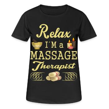 Massage therapy - Women's Breathable T-Shirt - black - Front - AI Model Female 172 light (172cm)