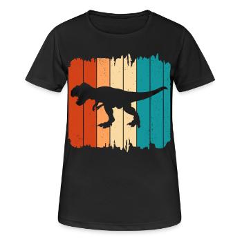 T-Rex - T-shirt respirant Femme - noir - Devant - AI Model Female 172 light (172cm)