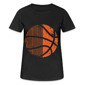 Basketball Basketballer - Frauen T-Shirt atmungsaktiv - Schwarz - Vorne - AI Model Female 172 light (172cm)