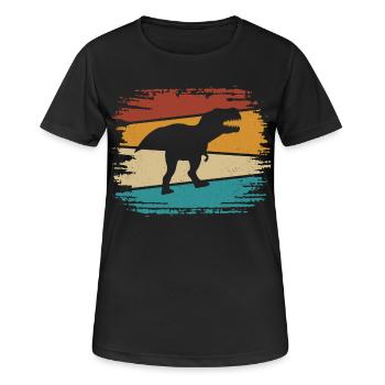 T-Rex - T-shirt respirant Femme - noir - Devant - AI Model Female 172 light (172cm)