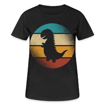 T-Rex - T-shirt respirant Femme - noir - Devant - AI Model Female 172 light (172cm)