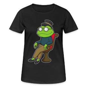 Frosch Stuhl - Frauen T-Shirt atmungsaktiv - Schwarz - Vorne - AI Model Female 172 light (172cm)