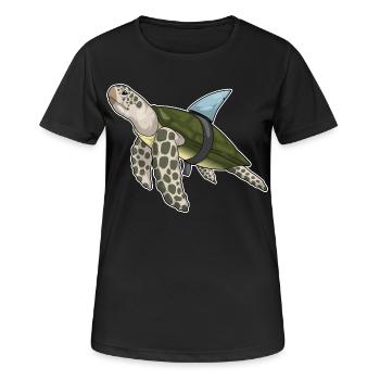 Aileron de requin tortue - T-shirt respirant Femme - noir - Devant - AI Model Female 172 light (172cm)