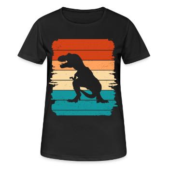 T-Rex - T-shirt respirant Femme - noir - Devant - AI Model Female 172 light (172cm)