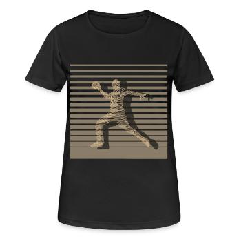 Handball Handballer - Frauen T-Shirt atmungsaktiv - Schwarz - Vorne - AI Model Female 172 light (172cm)