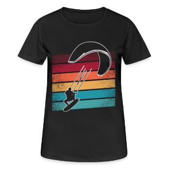 Kitesurfer Kitesurf Kitesurf - T-shirt respirant Femme - noir - Devant - AI Model Female 172 light (172cm)