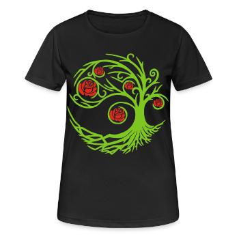 Strange rose bush - Women's Breathable T-Shirt - black - Front - AI Model Female 172 light (172cm)