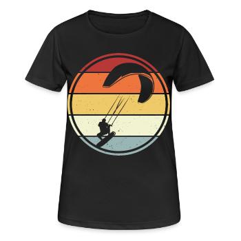 Kitesurfer Kitesurf Kitesurf - T-shirt respirant Femme - noir - Devant - AI Model Female 172 light (172cm)