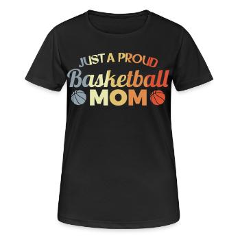 Drôle de mère de basket-ball - T-shirt respirant Femme - noir - Devant - AI Model Female 172 light (172cm)