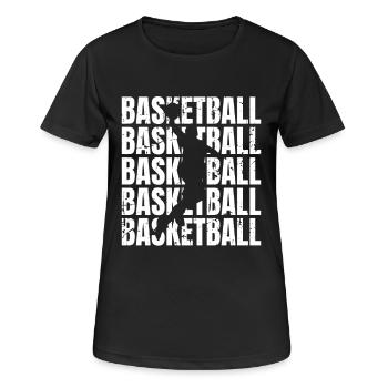 Basket-ball - T-shirt respirant Femme - noir - Devant - AI Model Female 172 light (172cm)