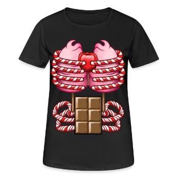 Organes en sucre - T-shirt respirant Femme - noir - Devant - AI Model Female 172 light (172cm)