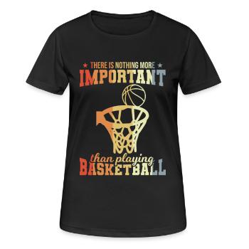 Joueur de basket-ball disant - T-shirt respirant Femme - noir - Devant - AI Model Female 172 light (172cm)