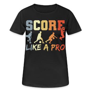 Citation amusante de basket-ball - T-shirt respirant Femme - noir - Devant - AI Model Female 172 light (172cm)