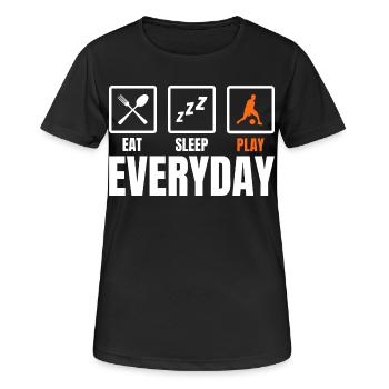 Routine de joueur de basket-ball - T-shirt respirant Femme - noir - Devant - AI Model Female 172 light (172cm)