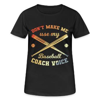 Baseball Trainer - Frauen T-Shirt atmungsaktiv - Schwarz - Vorne - AI Model Female 172 light (172cm)