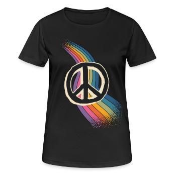 Signe de paix Signe de paix - T-shirt respirant Femme - noir - Devant - AI Model Female 172 light (172cm)