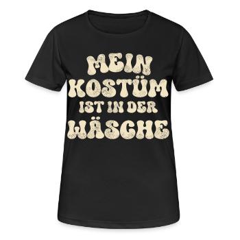 Karneval Fasching - Frauen T-Shirt atmungsaktiv - Schwarz - Vorne - AI Model Female 172 light (172cm)