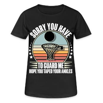 Basketball Basketballer - Frauen T-Shirt atmungsaktiv - Schwarz - Vorne - AI Model Female 172 light (172cm)