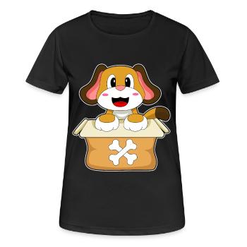 Hund Karton - Frauen T-Shirt atmungsaktiv - Schwarz - Vorne - AI Model Female 172 light (172cm)