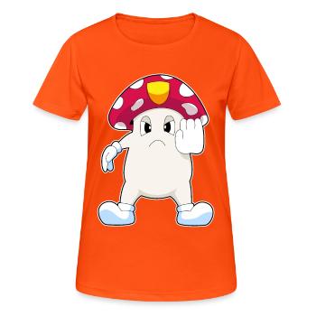 Pilz Polizist Polizei - Frauen T-Shirt atmungsaktiv - Neonorange - Vorne - AI Model Female 172 dark (172cm)