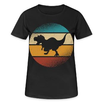 T-Rex - T-shirt respirant Femme - noir - Devant - AI Model Female 172 light (172cm)