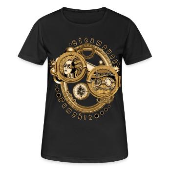Steampunk Pumpkin - Women's Breathable T-Shirt - black - Front - AI Model Female 172 light (172cm)